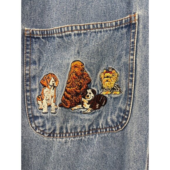 Women’s Vintage Casey Coleman 1X Jean Jacket with Doggy Embroidery - Picture 4 of 6